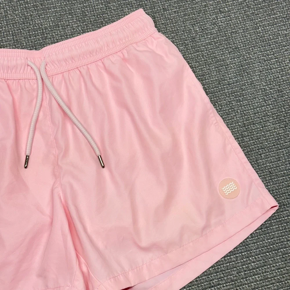 Topman Mens Pink Drawstring Swim Trunks Mesh Lined Shorts‎ Size S/M RN125149